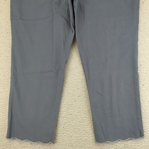Democracy Absolution Scallop Edge Straight Pants Womens 20W Blue Gray W1P2046X2 - Picture 8 of 10